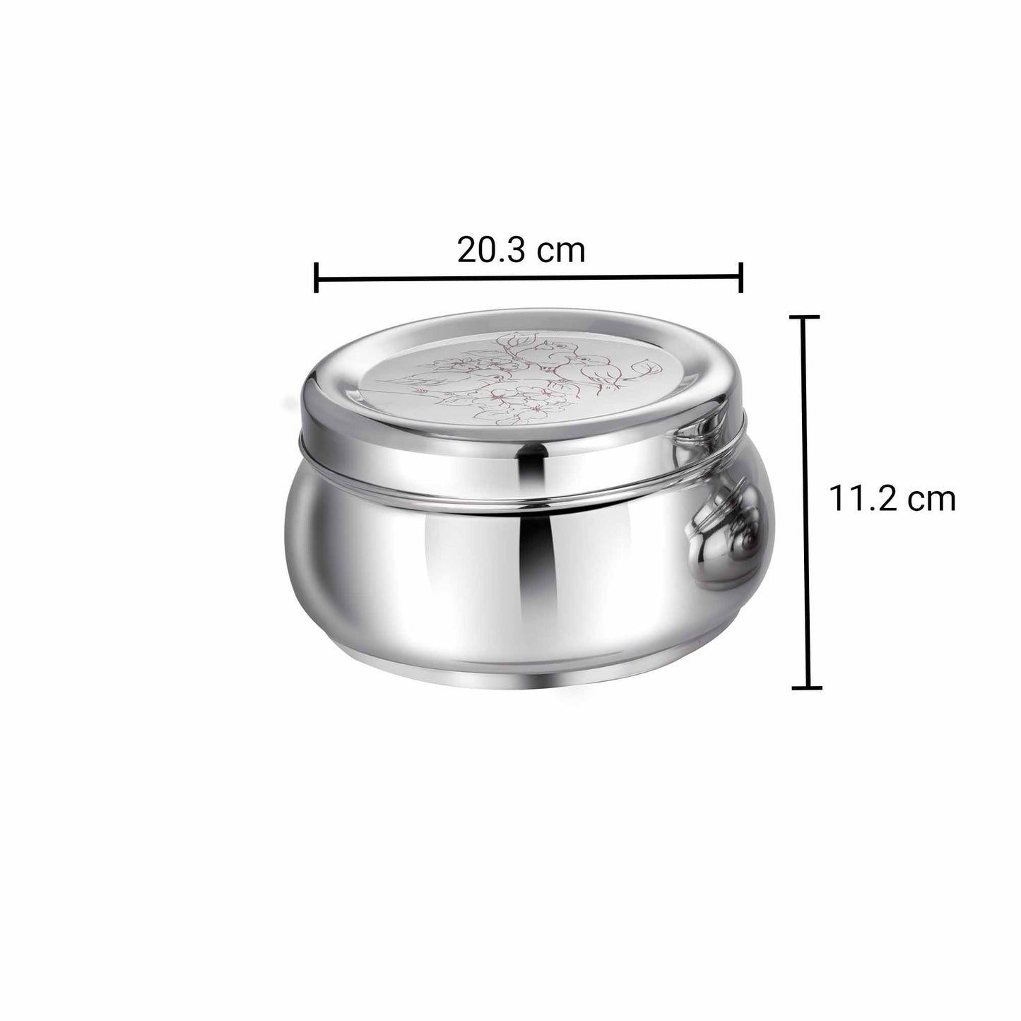 Pdd Falcon Steel Container 1pcs Silver FP10028 - 2400ml