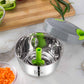 PddFalcon Stainless Steel Chopper with storage lid, Green - 450ml