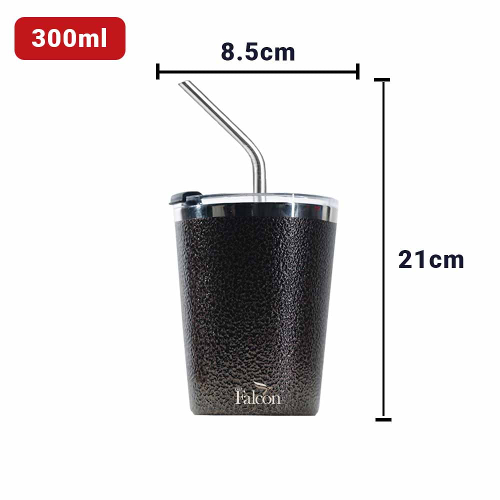 PddFalcon Stainless Steel Drinkware Poppy Cup With Accessoies 300ml Copper
