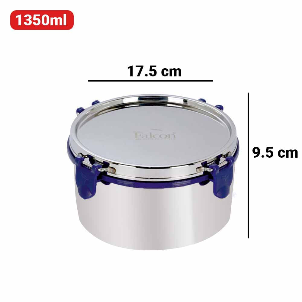 PddFalcon Stainless Steel Jumbo Container 6.3 1350ml Blue