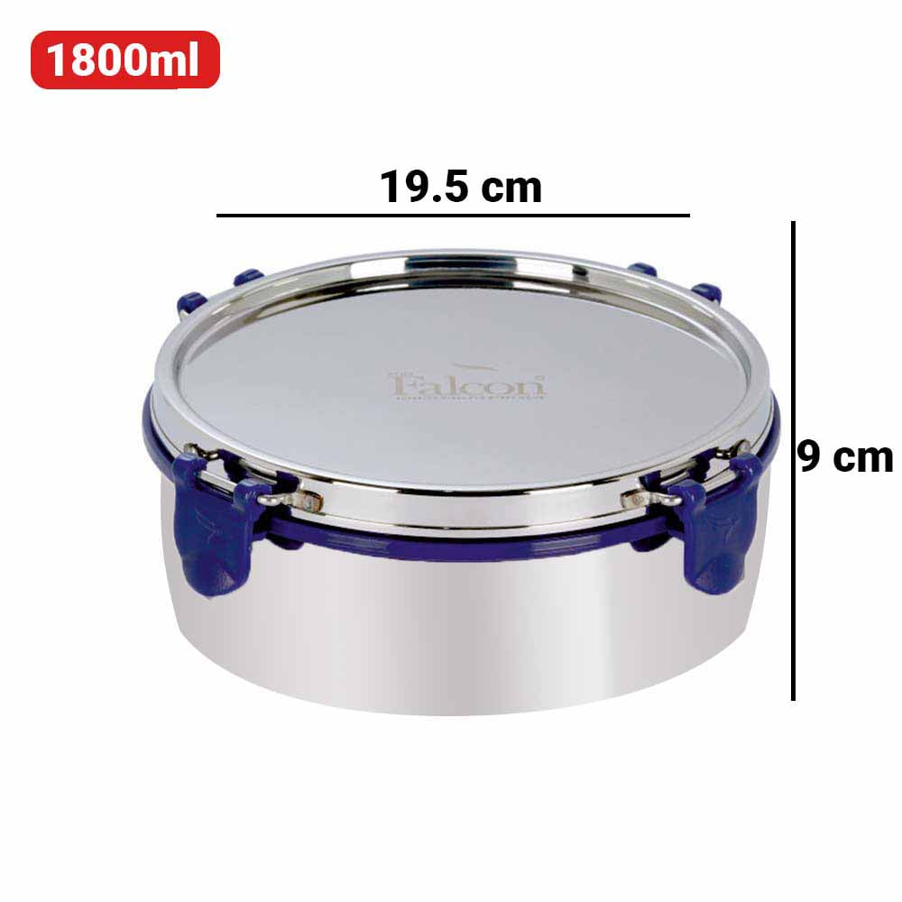 PddFalcon Stainless Steel Jumbo Container 7.2 1800ml Blue