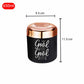 PddFalcon Stainless Steel Kitchen Storage Apple Canister 650ml Black