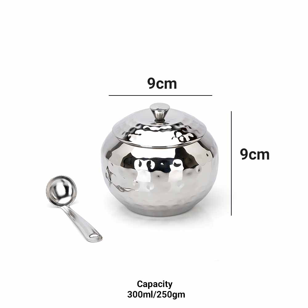 PddFalcon Stainless Steel Kitchen Storage Shree Ghee Pot With Spoon