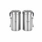 PddFalcon Stainless Steel Kitchen Storage Top See Canister With Spoon Set Of 2