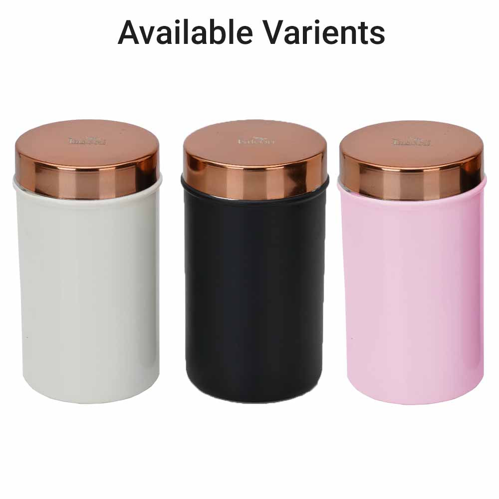 PddFalcon Stainless Steel Kitchen Storage Ultima Canister 750ml Black White Pink