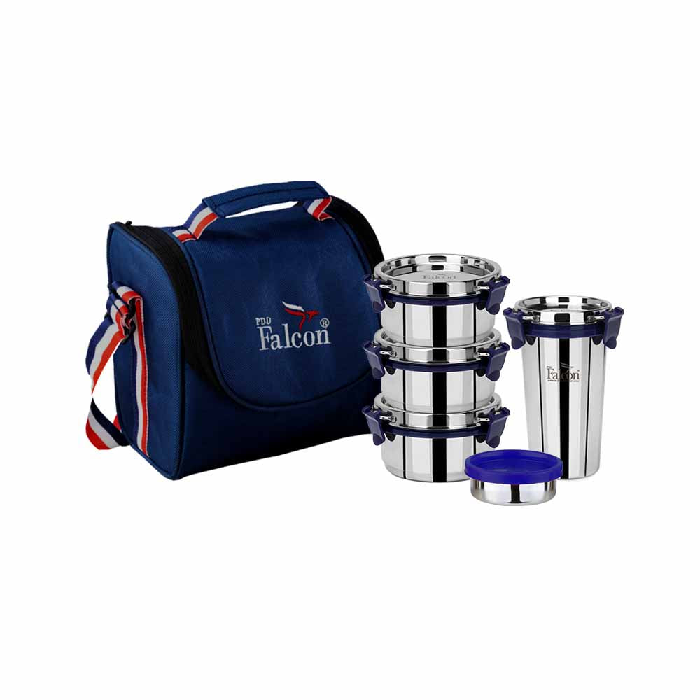PddFalcon Stainless Steel Lunch Box EcoNxt Executive 1430ml Blue
