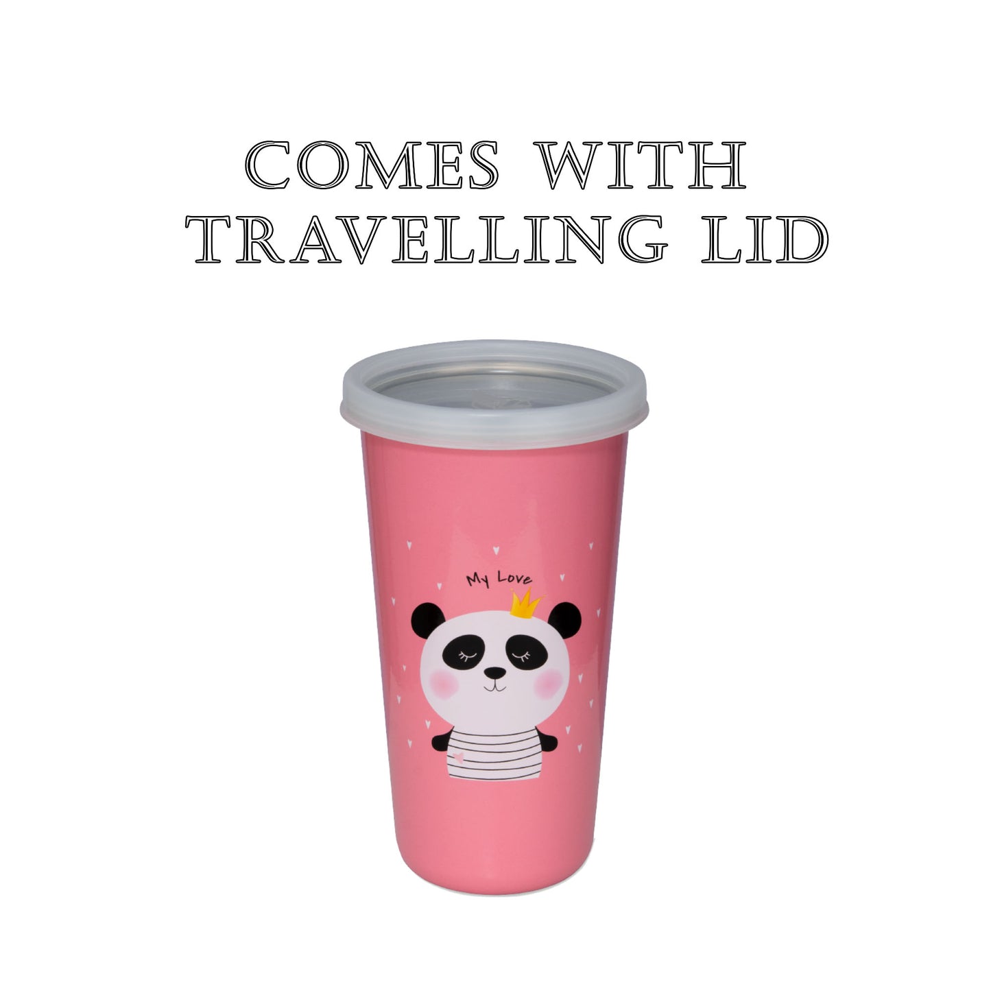 Pdd Falcon Steel Straw Glass 1pcs Panda Pink FP24010_CN3 - 450ml